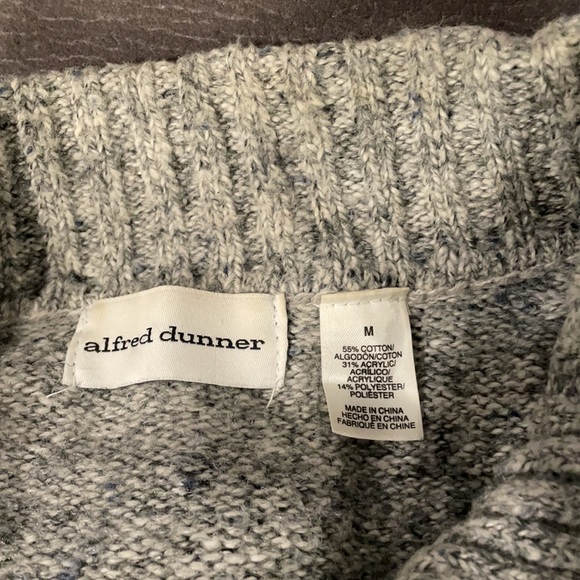 ALFRED DUNNER Gray Pattern Cardigan Size Medium - Picture 6 of 7